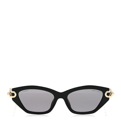Tiffany Acetate Polarized HardWear Cat Eye Sunglasses TF4231U Black 2 of 10