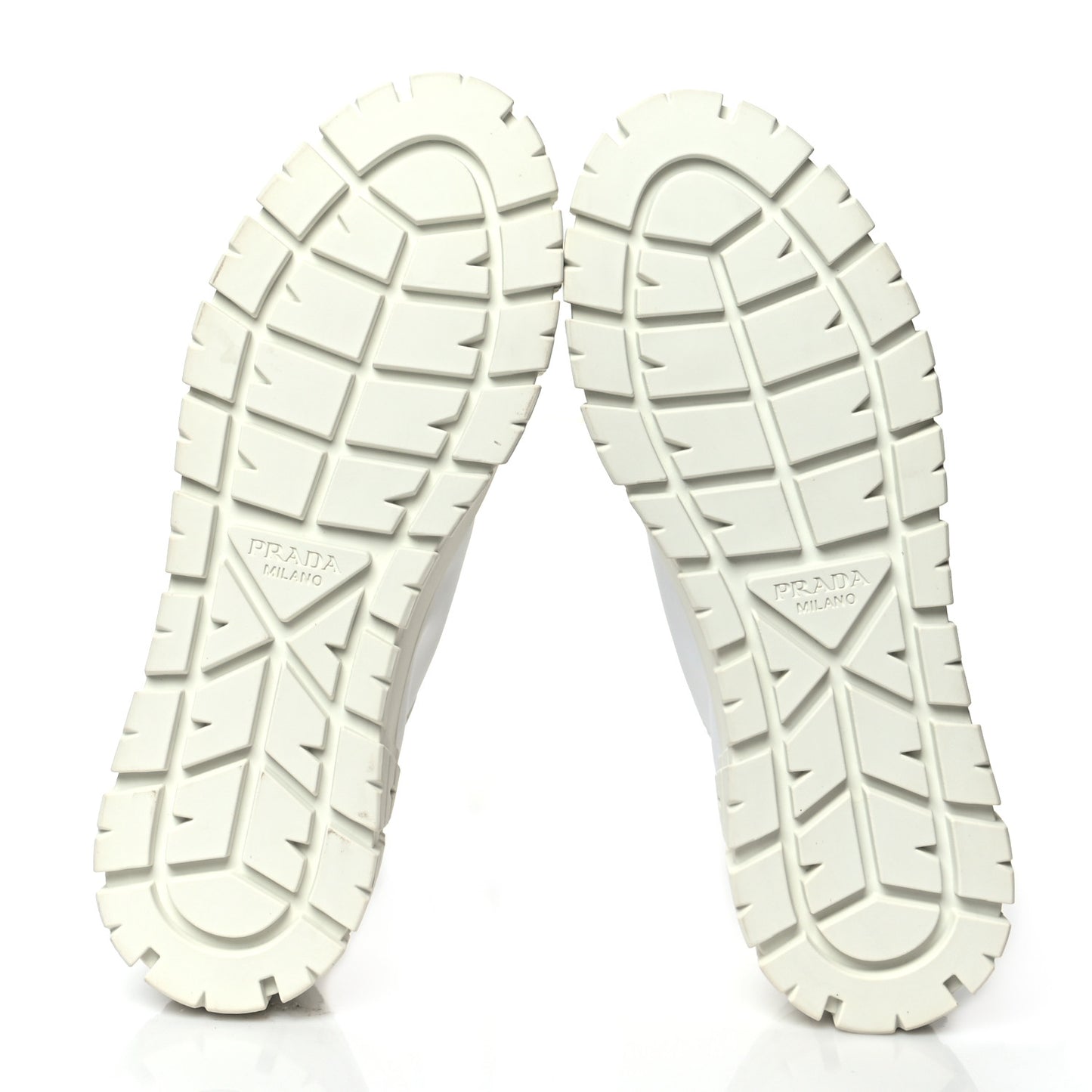 Re-Nylon Gabardine Triangle Logo Double Wheel 50mm Sneakers 40 White