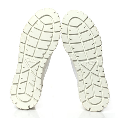 Prada Re-Nylon Gabardine Triangle Logo Double Wheel 50mm Sneakers 40 White 5 of 9
