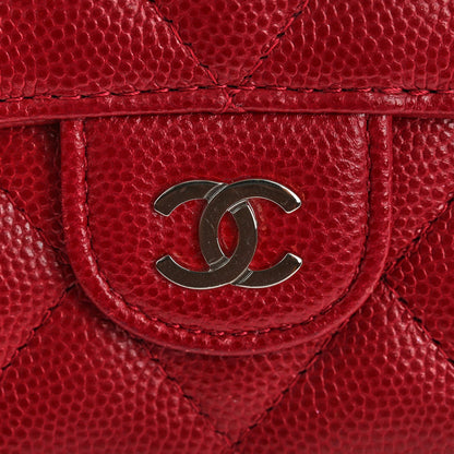 Chanel Caviar Quilted Large Gusset Flap Wallet Red 14 of 14