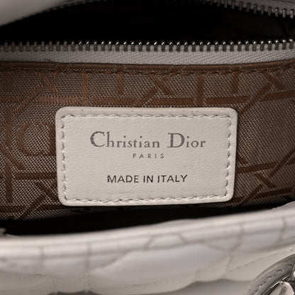Christian Dior Lambskin Cannage Mini Lady Dior White 6 of 14