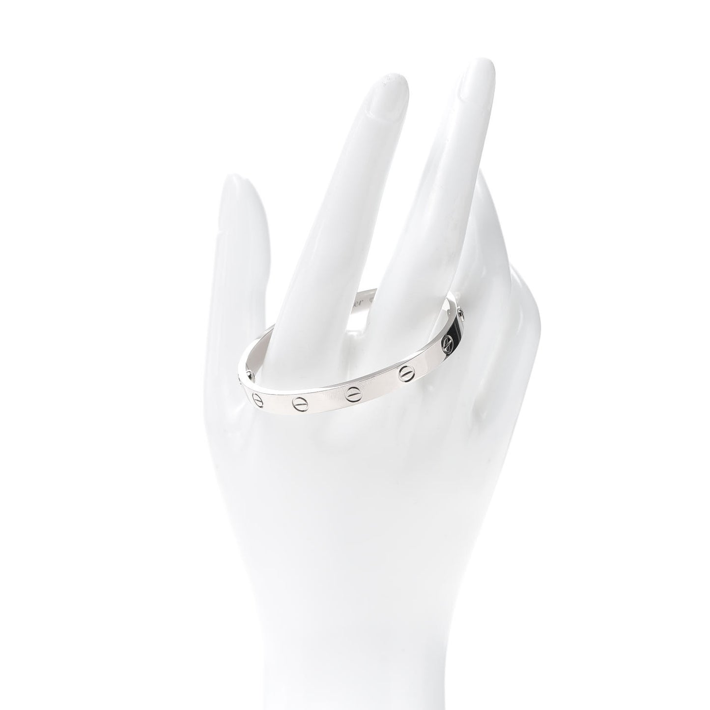 18K White Gold LOVE Bracelet 16