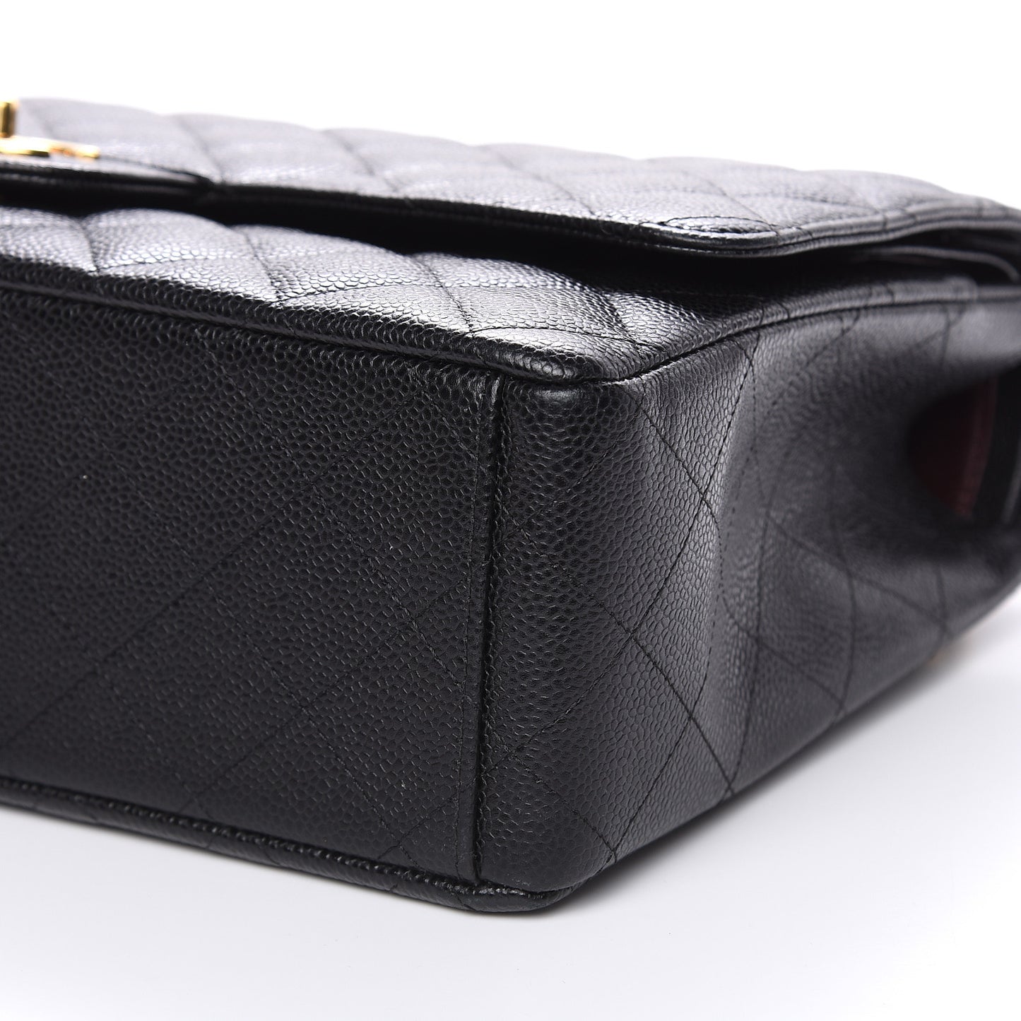 Caviar Quilted Maxi Double Flap Black