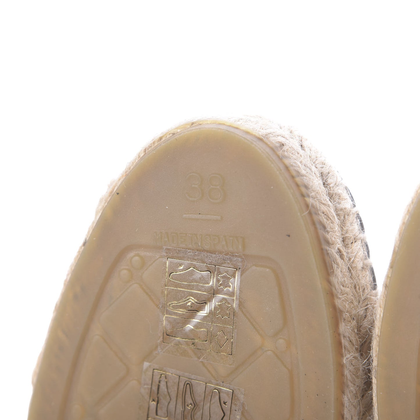 Lambskin Quilted CC Espadrilles 38 Grey