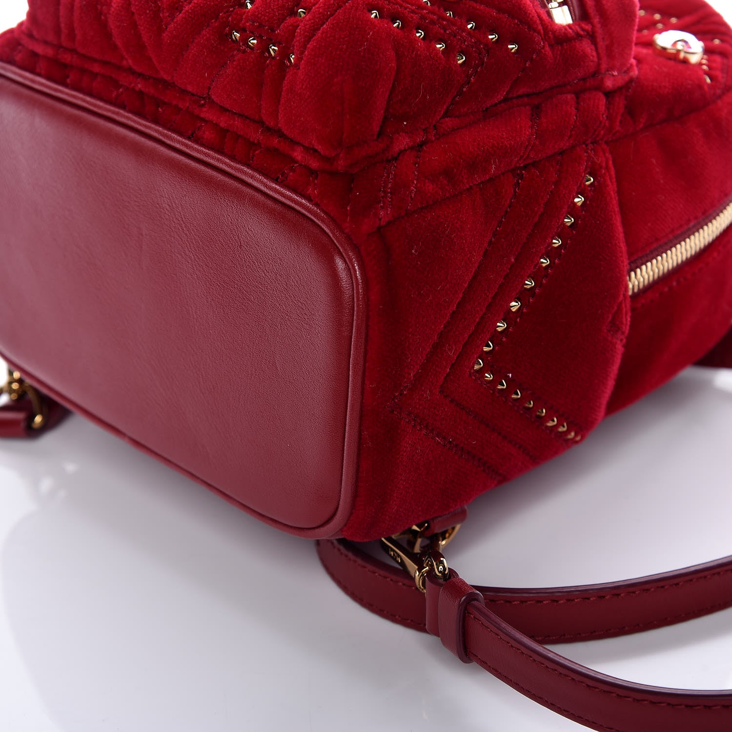 MCM Velvet Swarovski Crystal Bebe Boo Backpack Viva Red 10 of 10