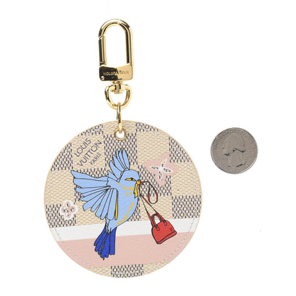 Louis Vuitton Damier Azur 2018 Christmas Animation Bag Charm Key Ring 3 of 5