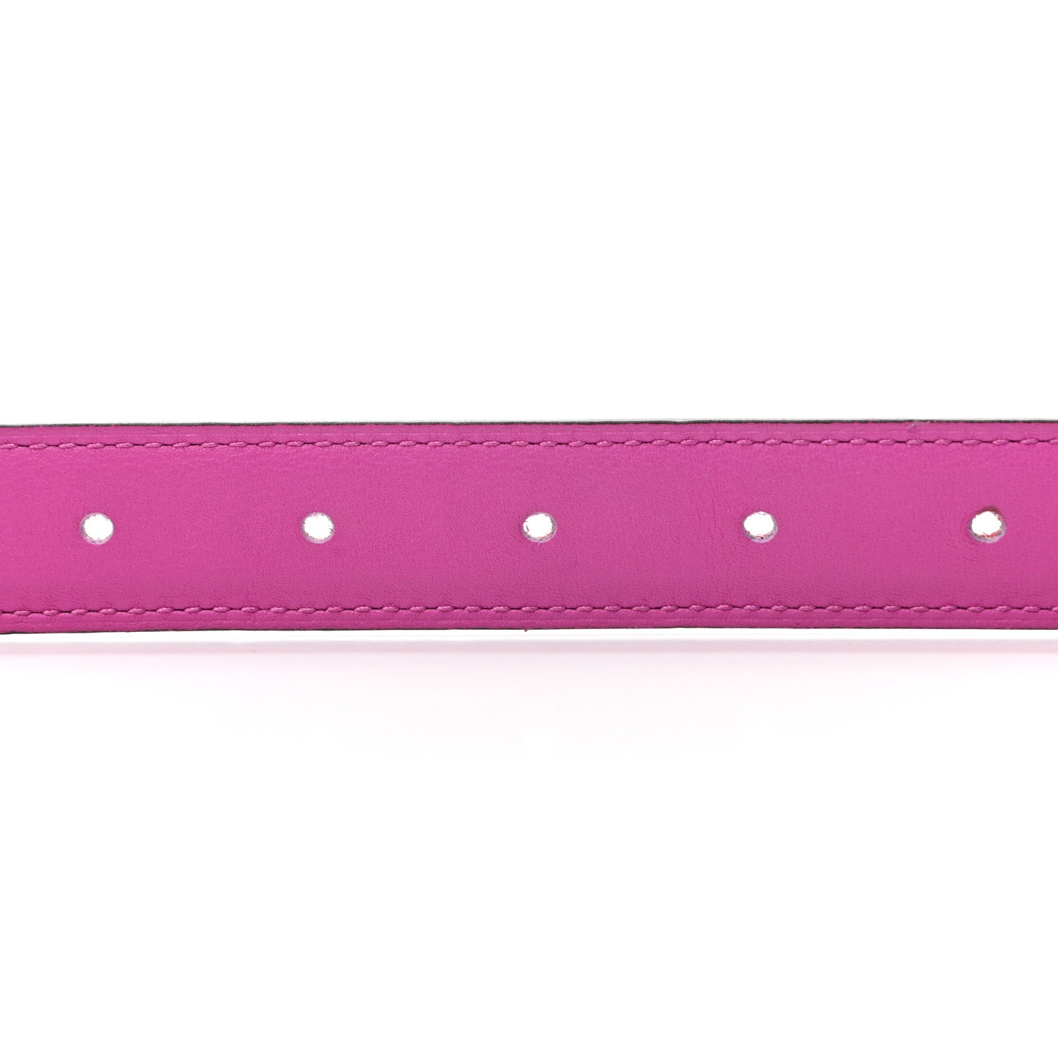 Hermes Epsom Swift 24mm Belt Strap 85 Rouge Casaque Magnolia 5 of 5
