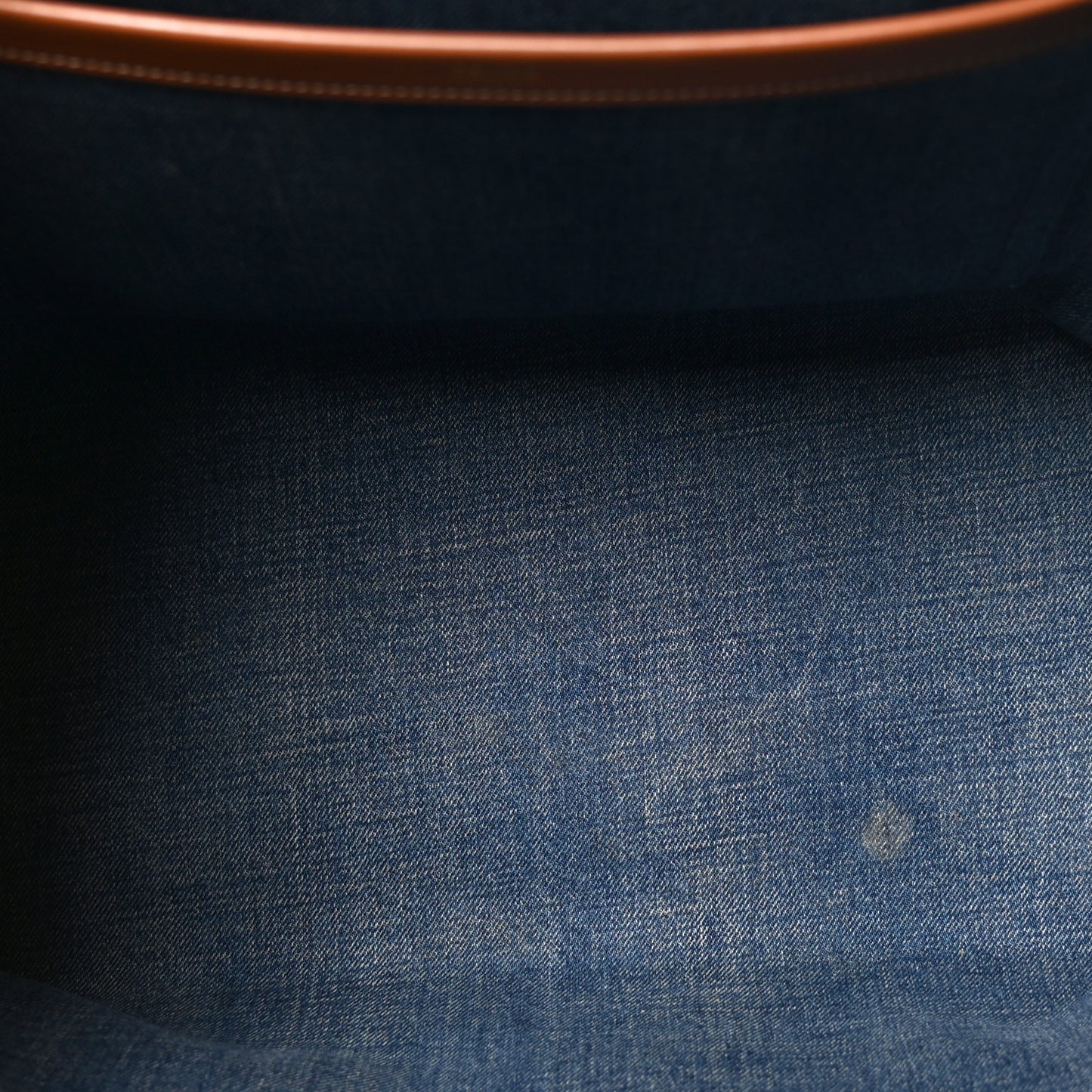Denim Large Thais Cabas Navy Tan