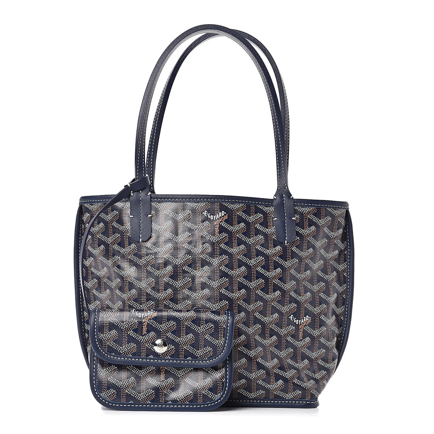 Goyardine Reversible Mini Anjou Navy