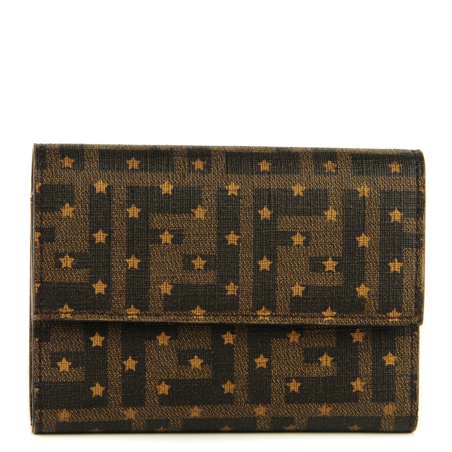 Zucca Stars Compact Wallet Tobacco