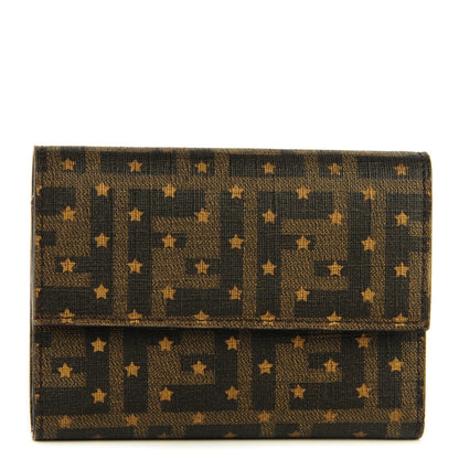 Fendi Zucca Stars Compact Wallet Tobacco 1 of 7
