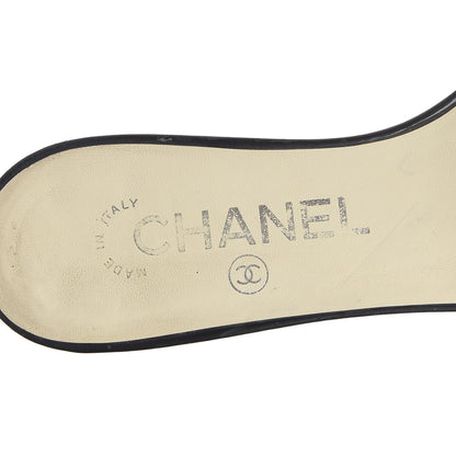 Chanel Patent PVC CC Sandals 35 Black 9 of 18