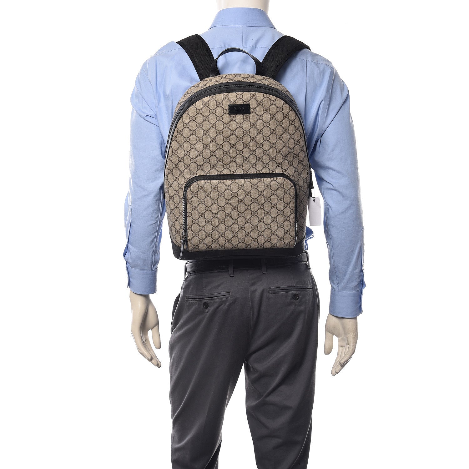 Gucci GG Supreme Monogram Medium Backpack Black 2 of 10