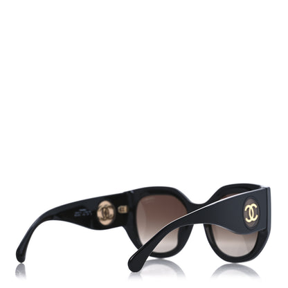 Chanel Acetate Butterfly CC Sunglasses 5550-A Black 4 of 7