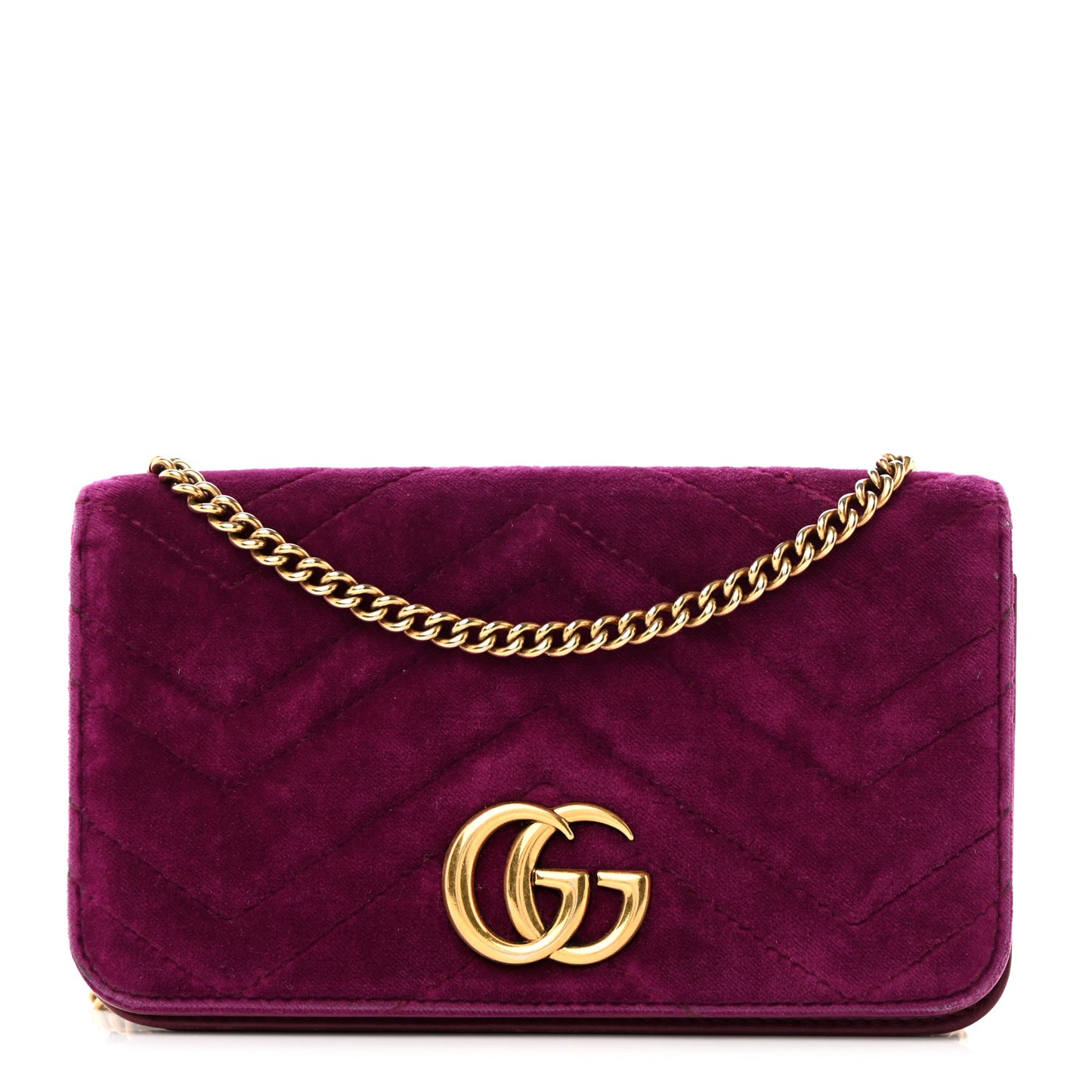 Velvet Matelasse GG Marmont Mini Bag Fuchsia Violet Cyclamen