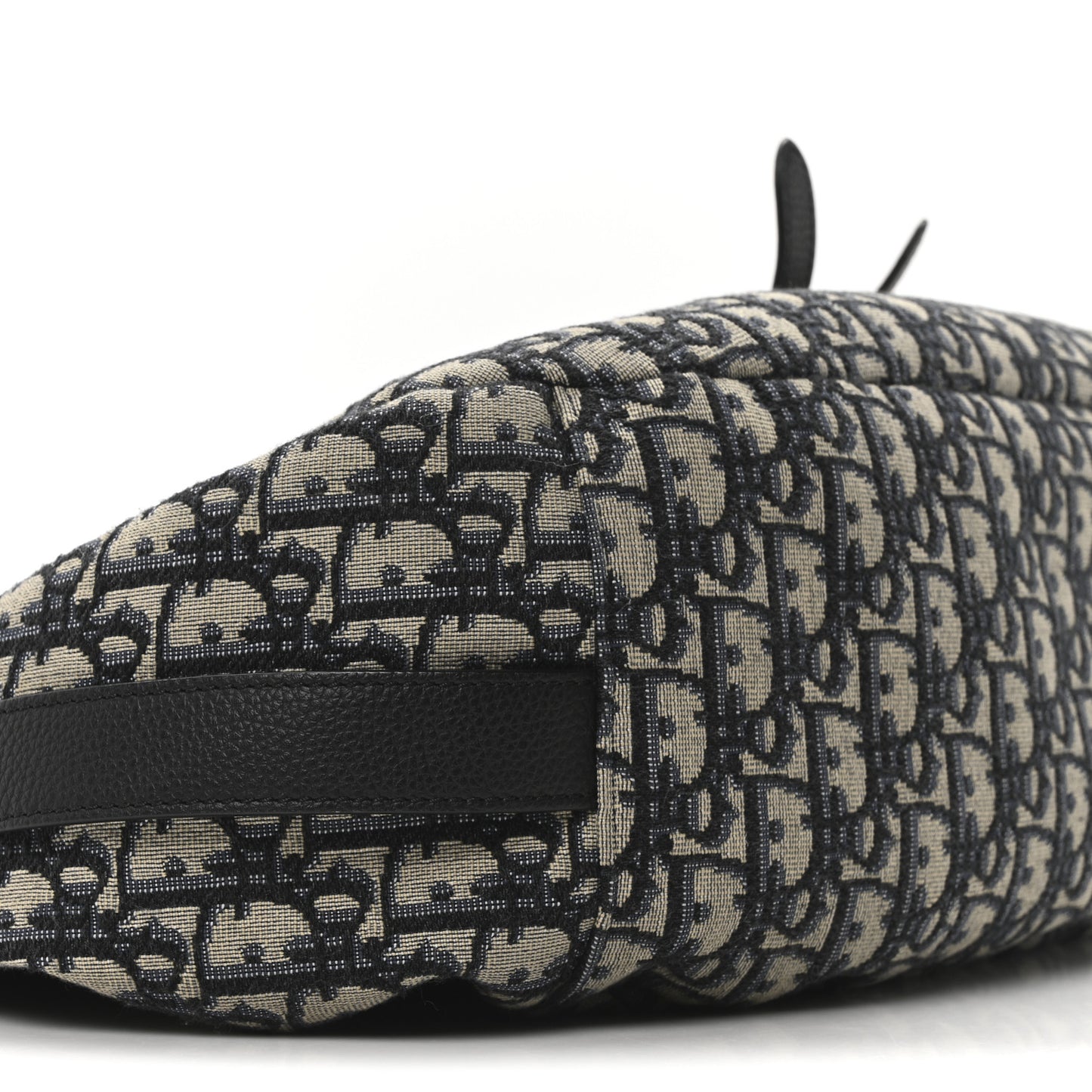 Oblique Saddle Soft Bag Beige Black