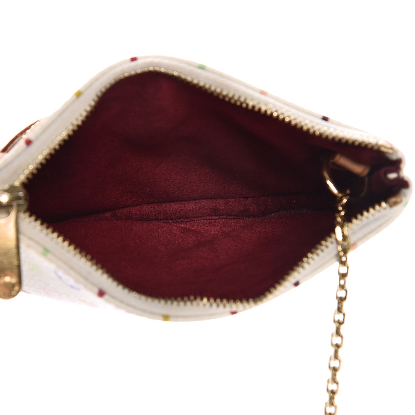 Monogram Multicolor Pochette Plate MM White