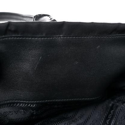 Prada Tessuto Nylon Soft Calfskin Shopping Satchel Black 13 of 23