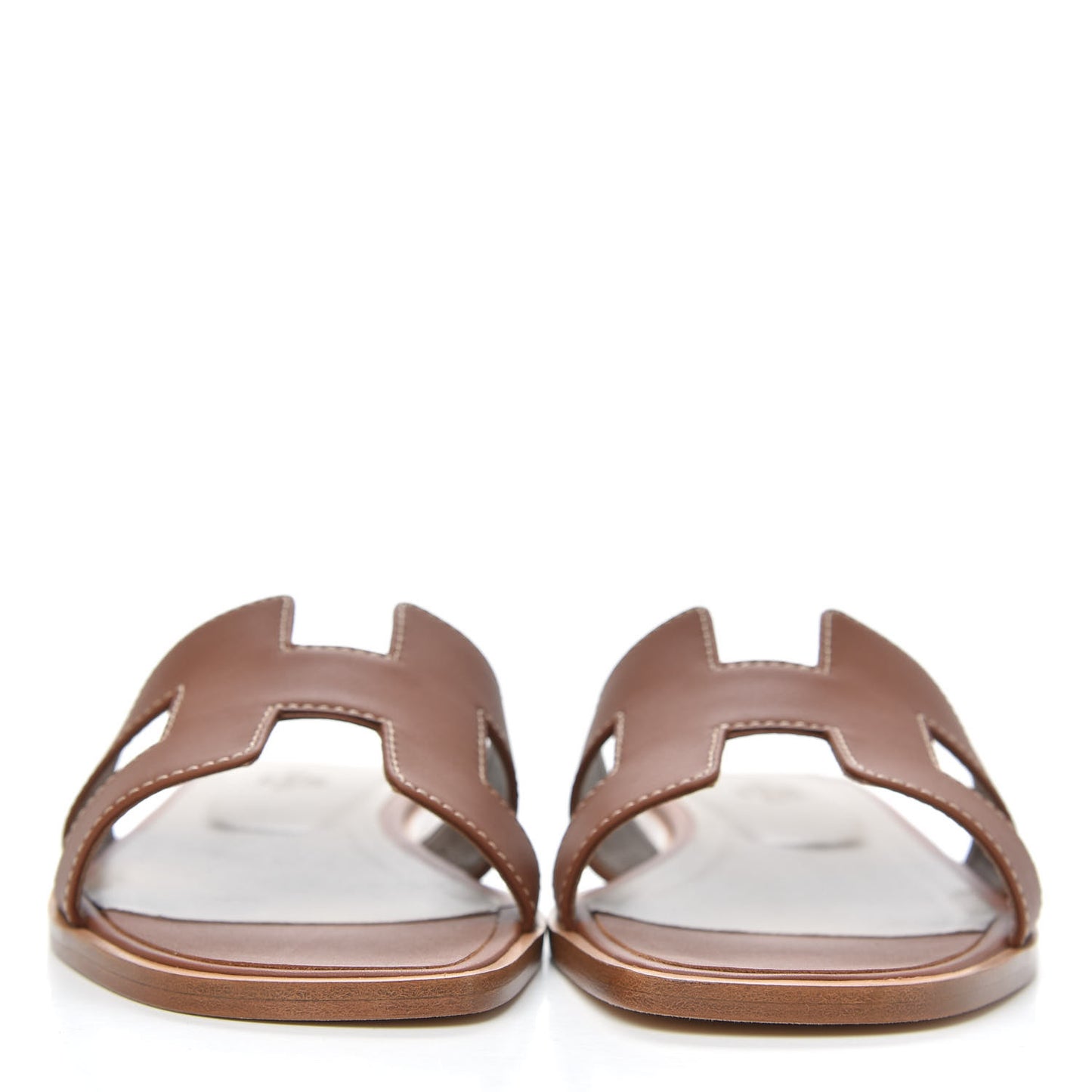 Box Calfskin Oran Sandals 37.5 Gold