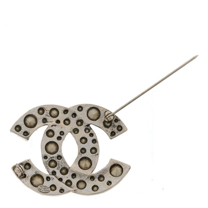 Chanel Crystal Large CC Brooch Silver 3 of 3