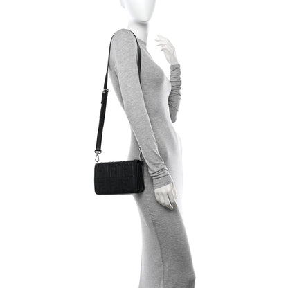 Fendi Nappa FF 1974 Embossed Mini Expandable Flap Bag Black 2 of 11