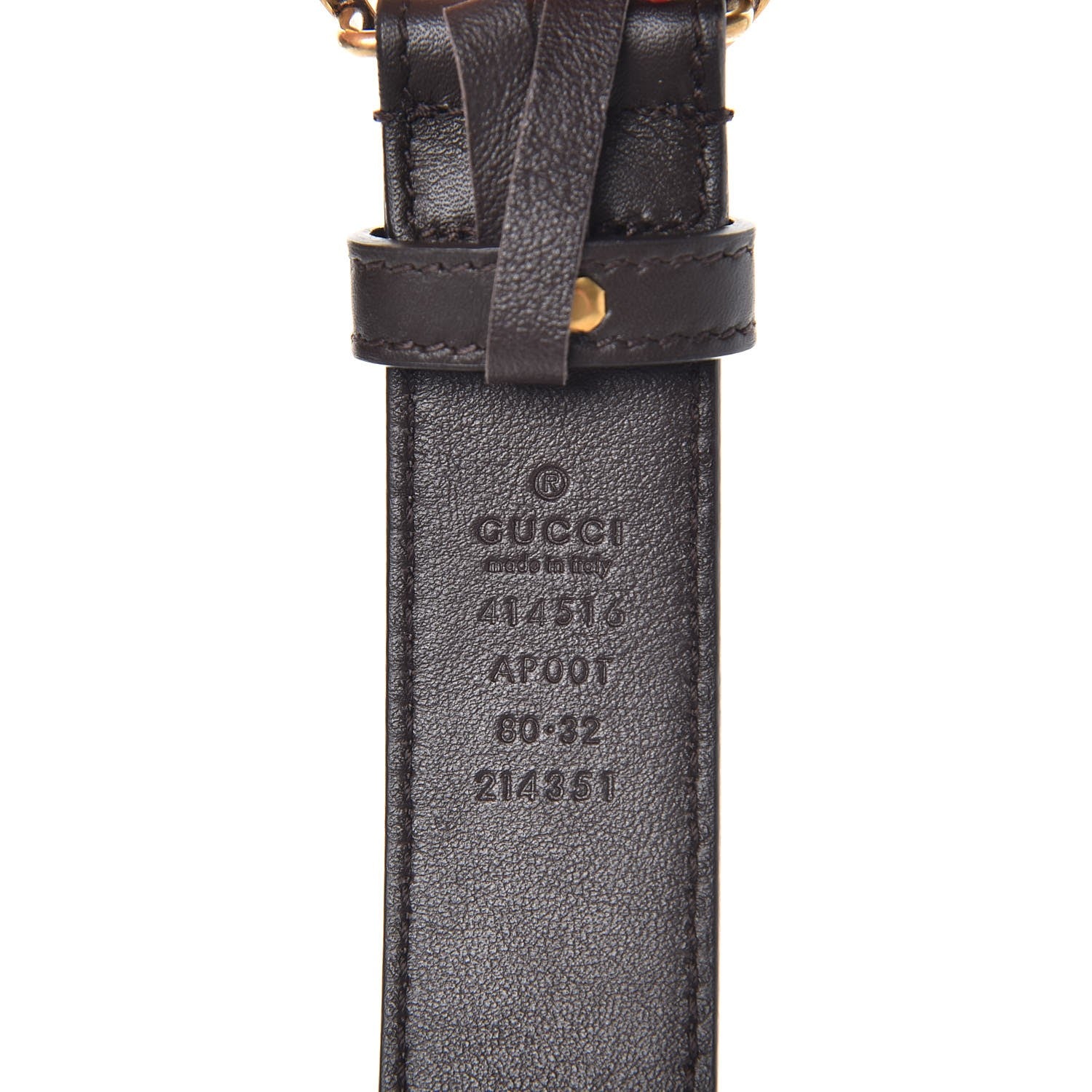 Gucci Calfskin Double G 30mm Belt 80 32 Dark Cocoa 4 of 7