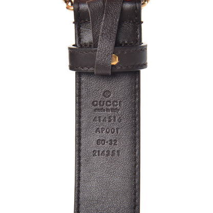 Gucci Calfskin Double G 30mm Belt 80 32 Dark Cocoa 4 of 7