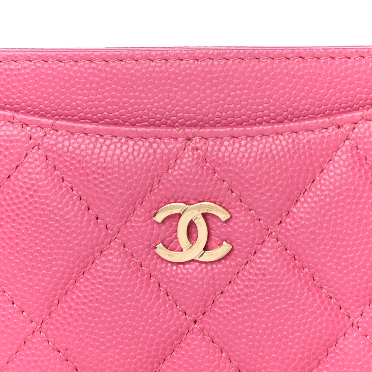 Chanel Caviar Quilted Card Holder Pink 9 of 14