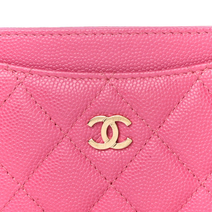 Chanel Caviar Quilted Card Holder Pink 9 of 14