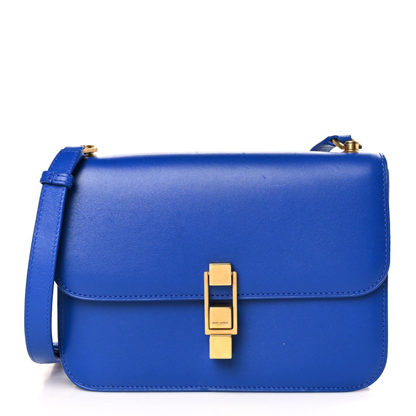 Smooth Calfskin Carre Satchel Royal Blue