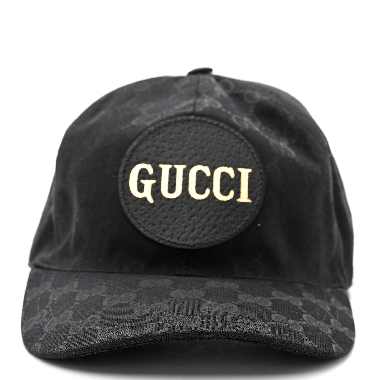 Gucci Monogram Textured Dollar Calfskin Zeno Baseball Hat M Black 3 of 11