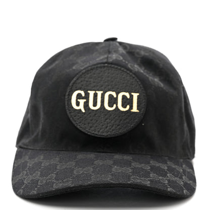 Gucci Monogram Textured Dollar Calfskin Zeno Baseball Hat M Black 3 of 11