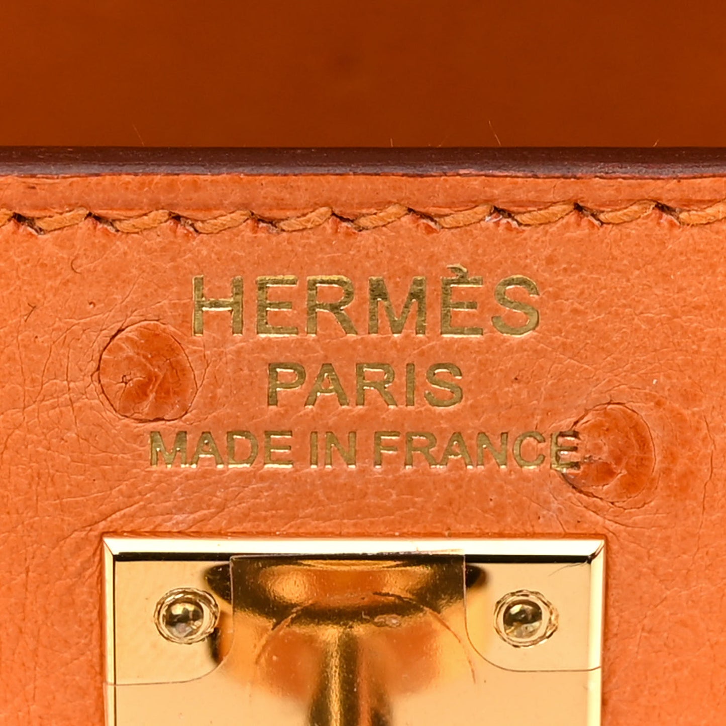 Ostrich Kelly Sellier 25 Abricot