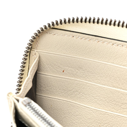 Gucci Wonka Grain Calfskin Diana Zip Around Continental Wallet Mystic White 14 of 14