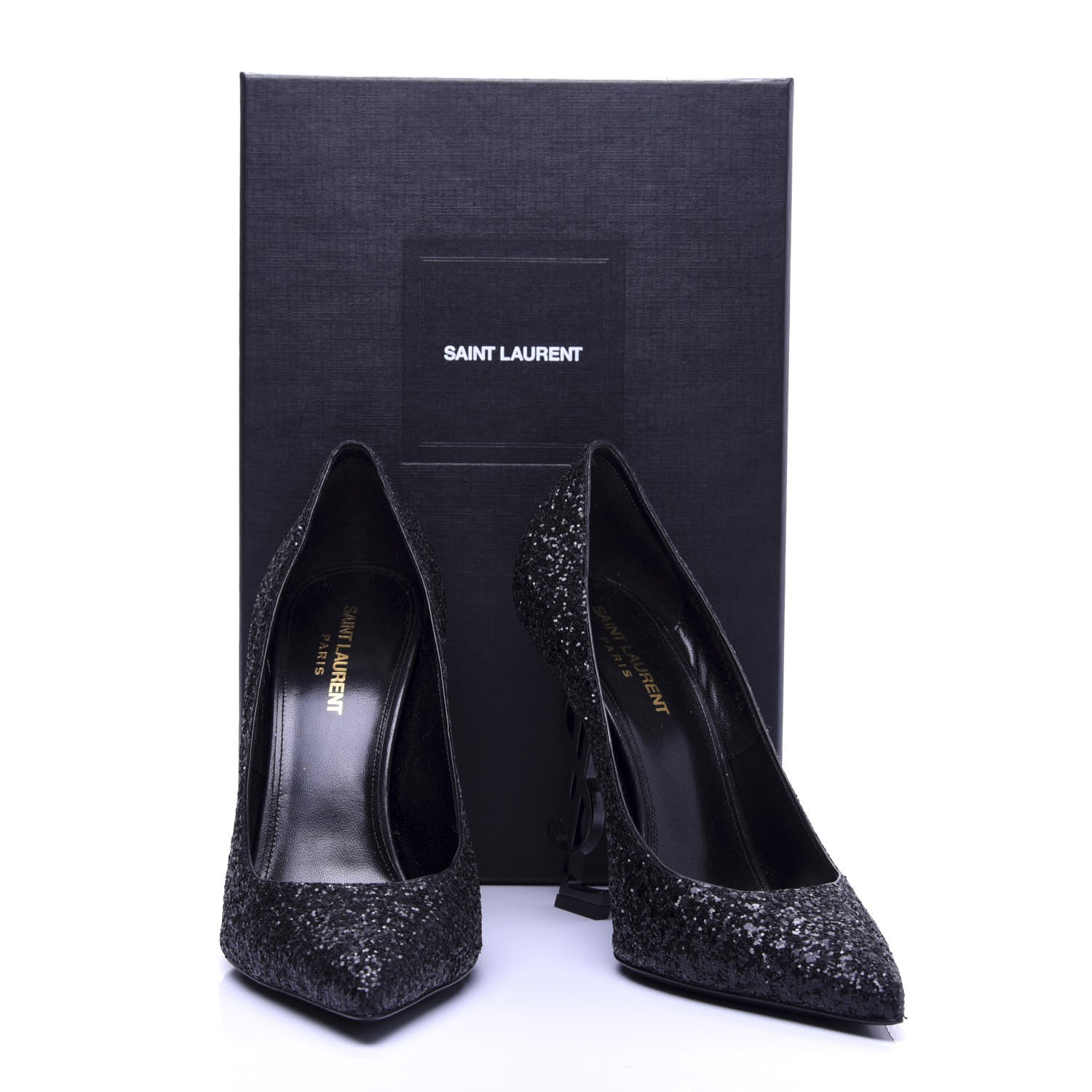 Saint Laurent Glitter Opyum 100 Pumps 40 Black 9 of 9