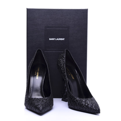 Saint Laurent Glitter Opyum 100 Pumps 40 Black 9 of 9