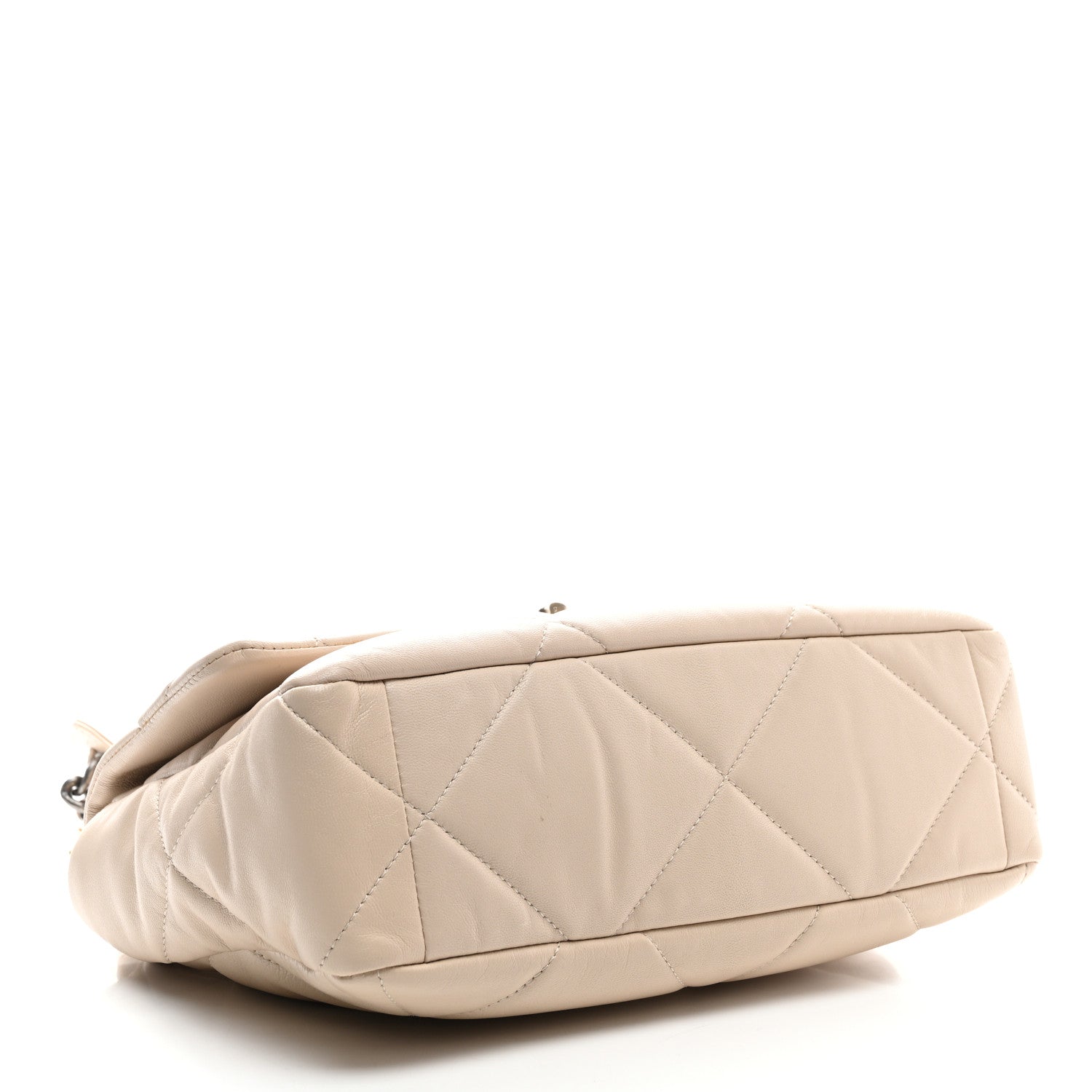Chanel Goatskin Quilted Large Chanel 19 Flap Beige 3 of 10