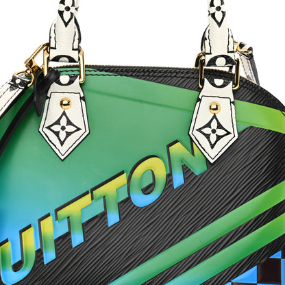 Louis Vuitton Epi Damier Race Alma BB Blue Vert 7 of 10