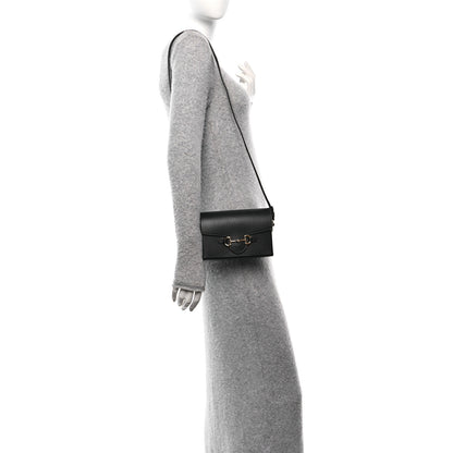 Gucci Calfskin Horsebit 1955 Shoulder Bag Black 2 of 11