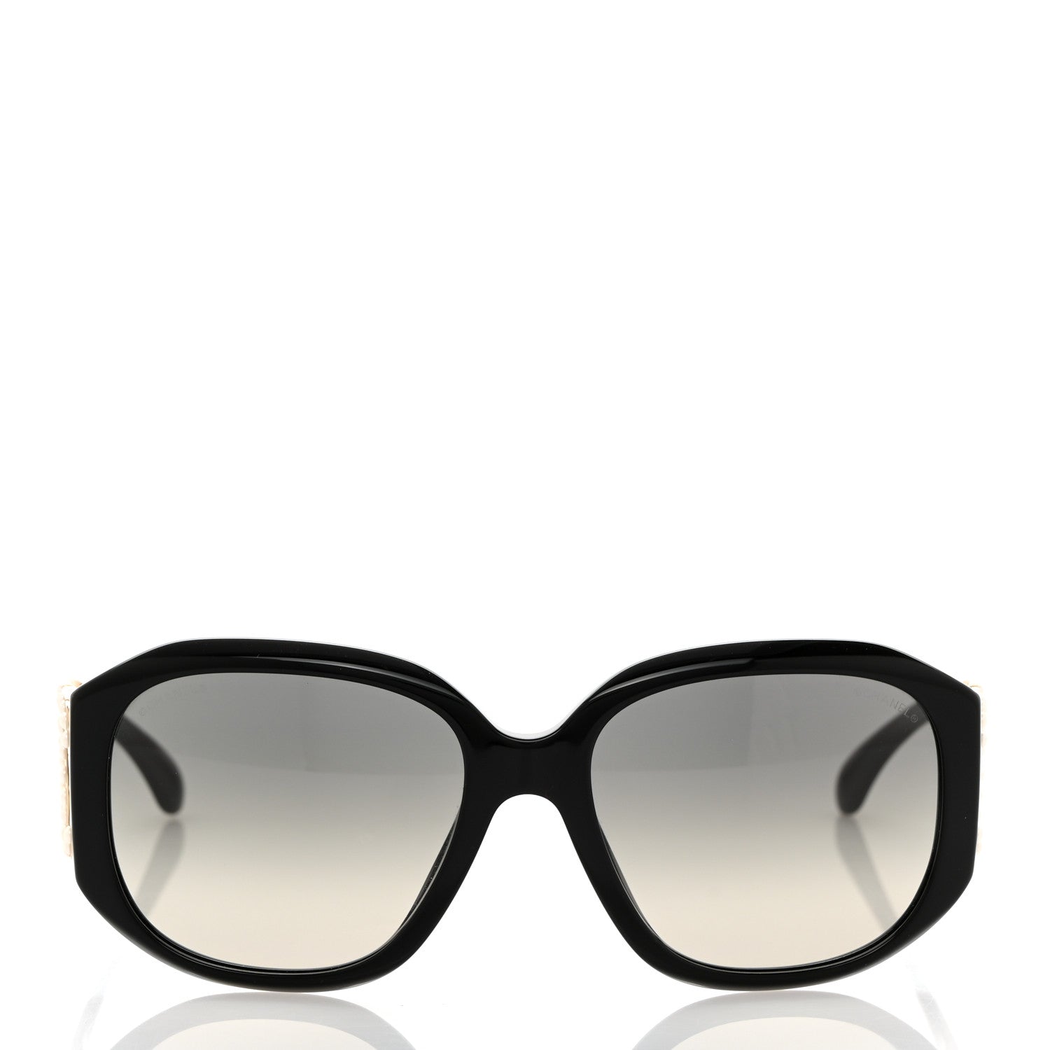 Chanel Acetate Pearl CC Square Sunglasses 71501-A Black 2 of 8
