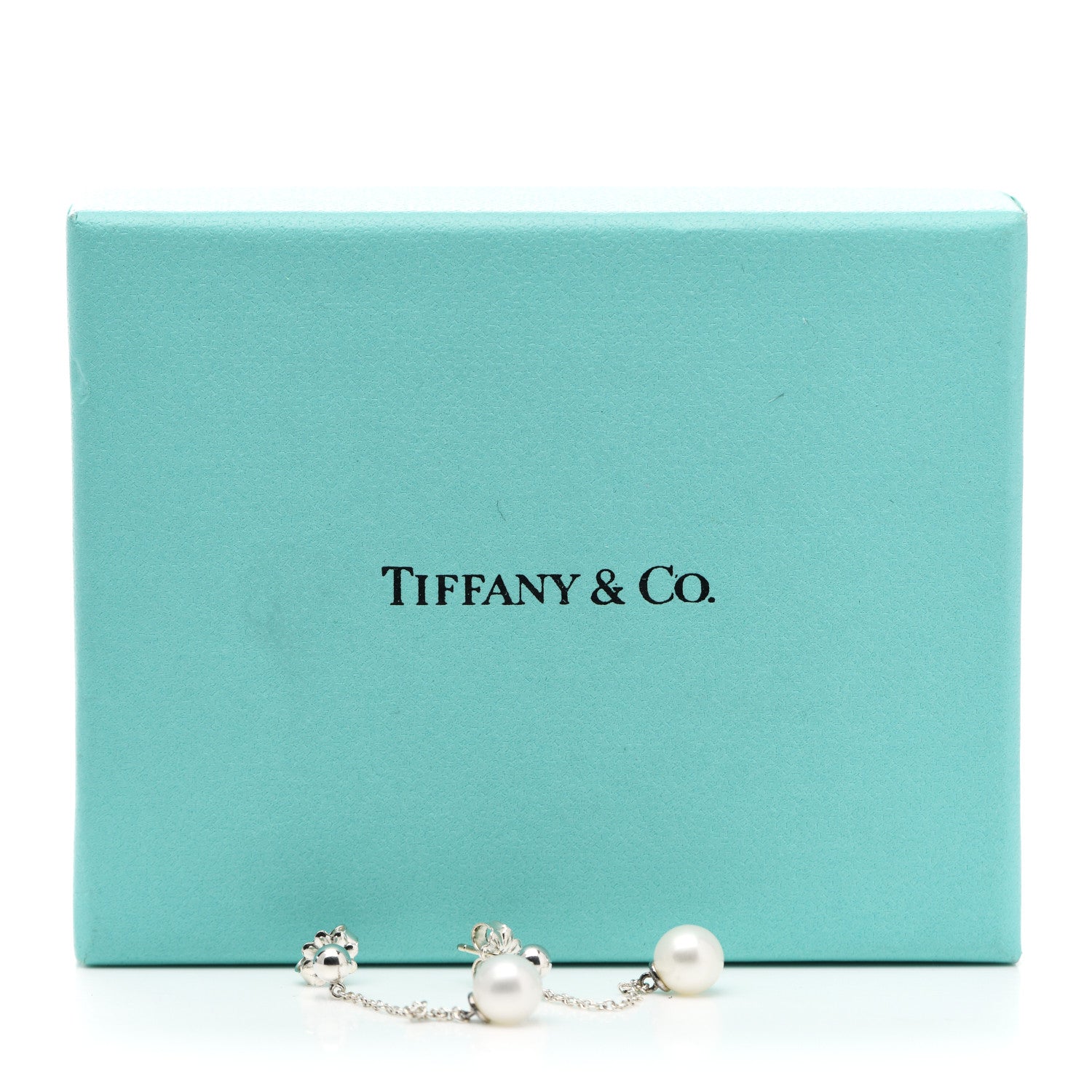 Tiffany Sterling Silver Pearl Ziegfeld Drop Earrings 5 of 5