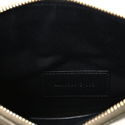 Saint Laurent Grain De Poudre Chevron Monogram Bill Pouch Vert Kaki 5 of 8