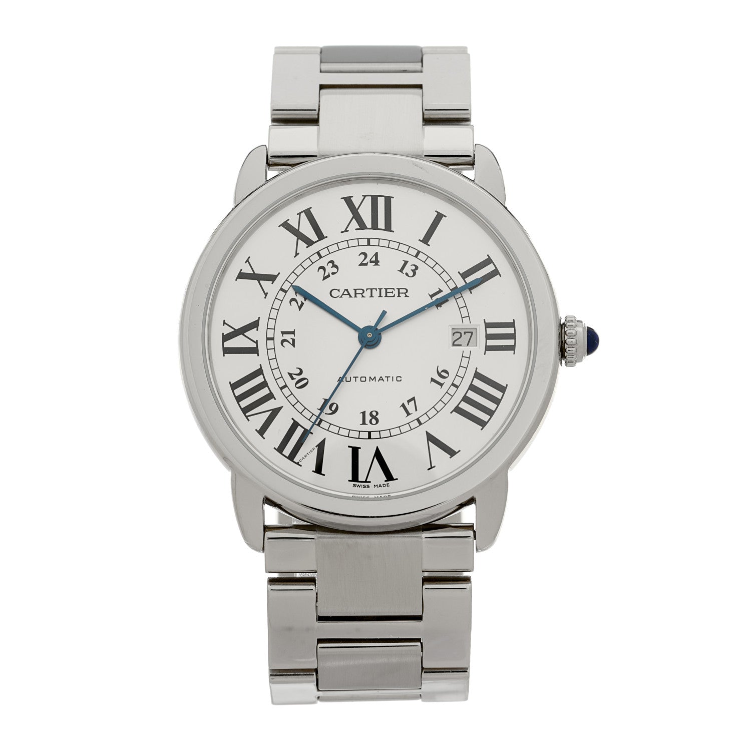 Cartier Stainless Steel 42mm Ronde Solo Automatic Watch 1 of 8