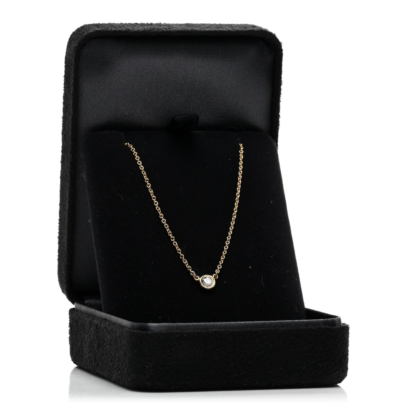 18K Yellow Gold Diamond .12ct Elsa Peretti Diamonds by the Yard Pendant Necklace