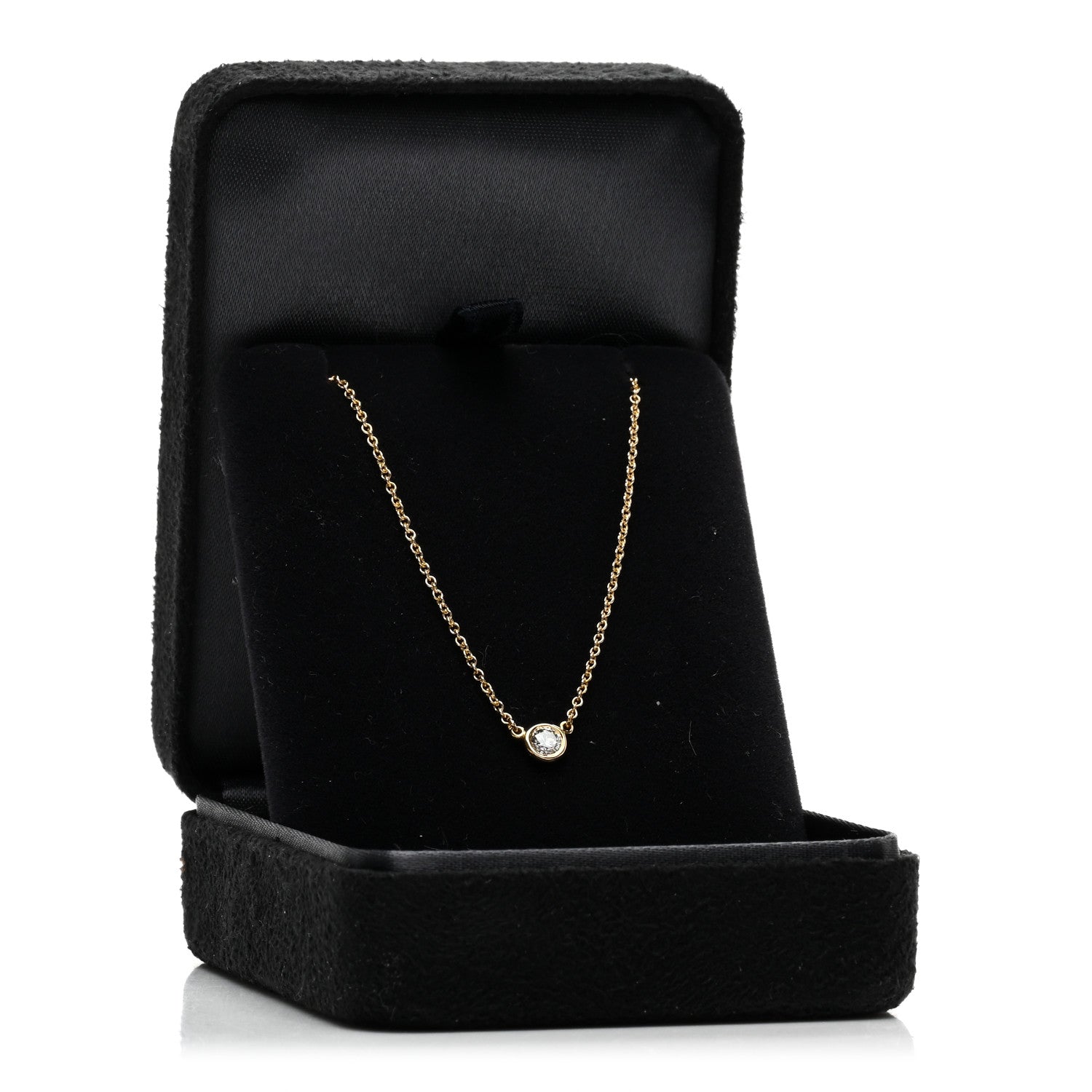 Tiffany 18K Yellow Gold Diamond .12ct Elsa Peretti Diamonds by the Yard Pendant Necklace 5 of 5