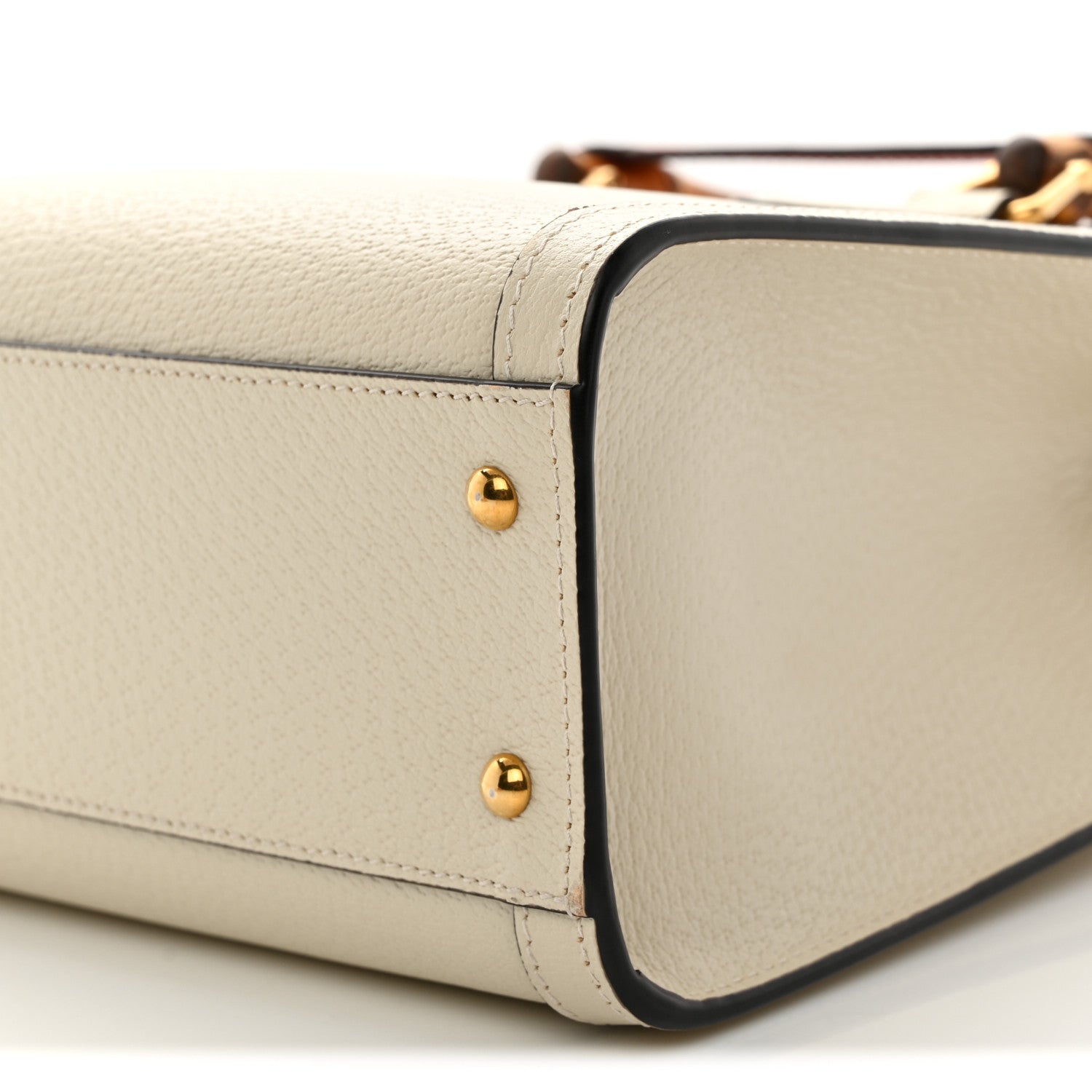 Gucci Textured Dollar Calfskin Web Small Diana Tote Bag Mystic White 10 of 10