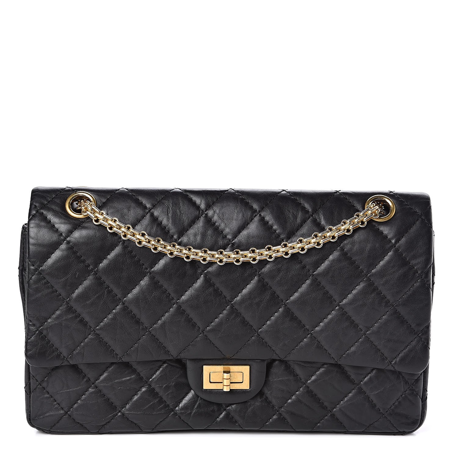 Chanel Aged Calfskin Quilted 2.55 Reissue 226 Flap Black 1 of 13
