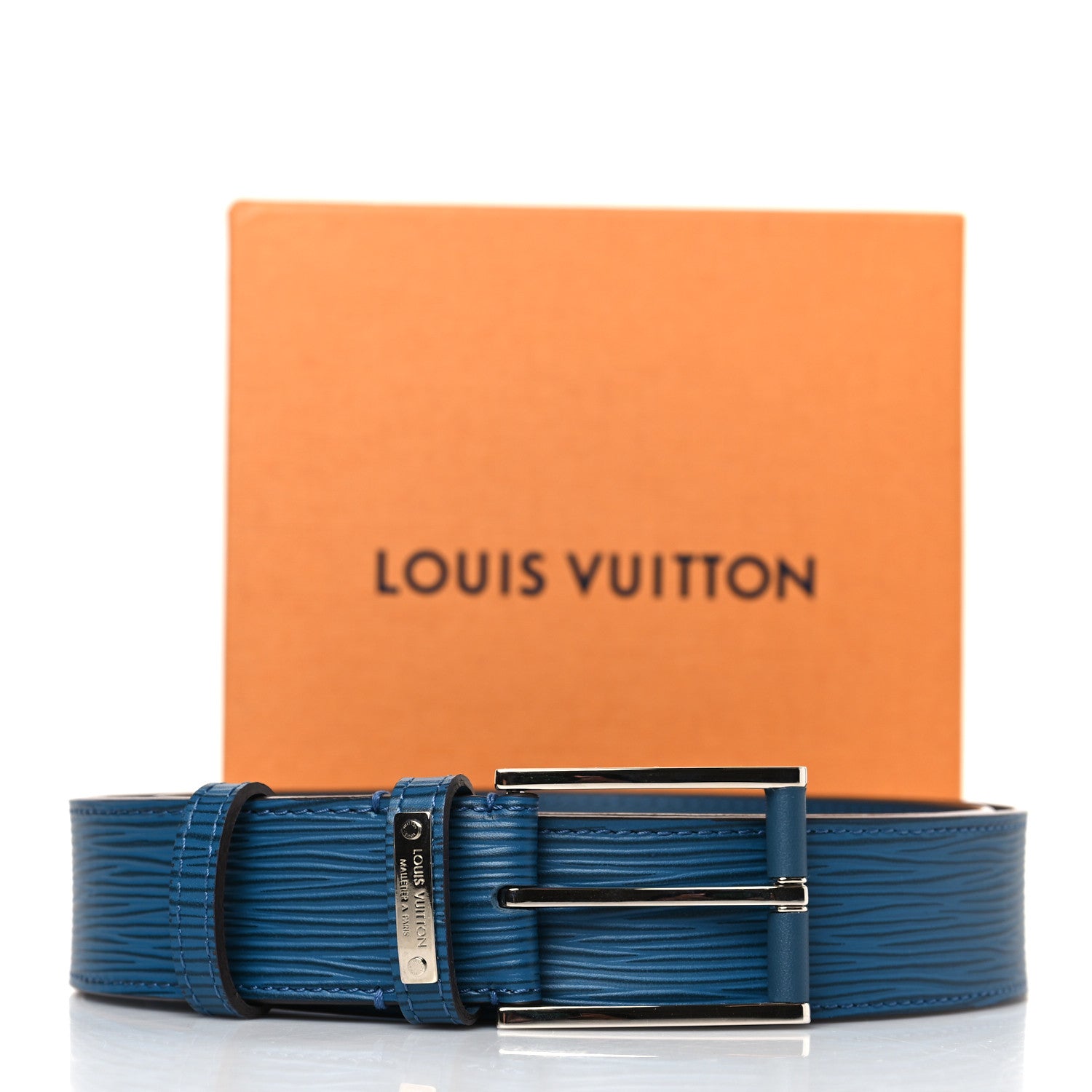 Louis Vuitton Epi 35mm Belt 95 38 Blue Celeste 8 of 8
