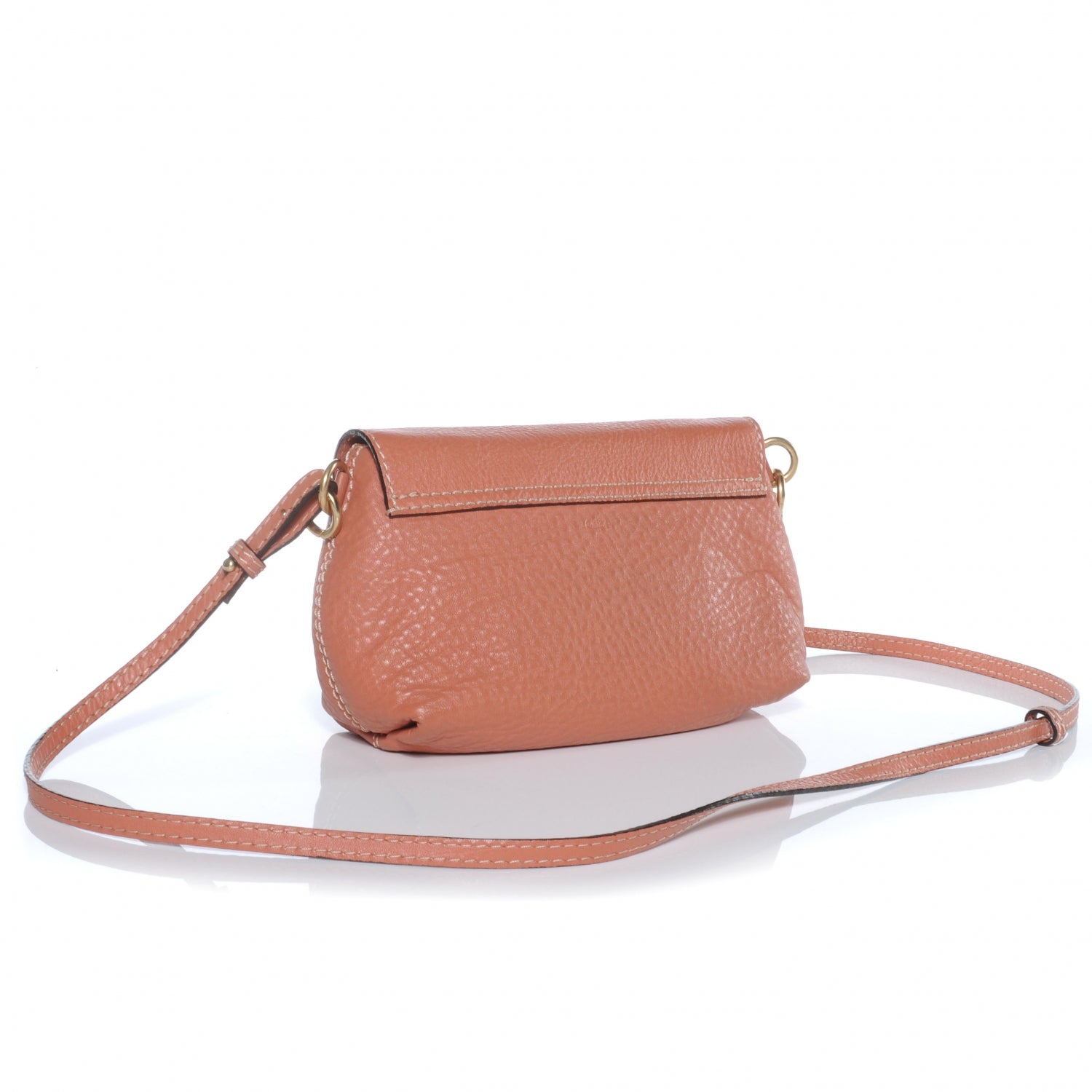 Chloe Calfskin Small Marcie Crossbody Bag Coral 3 of 8