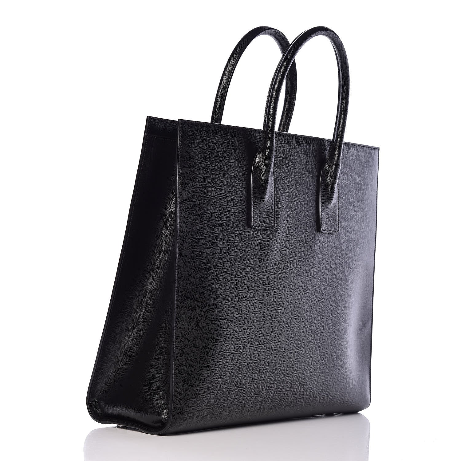 Saint Laurent Grain de Poudre Medium Museum Tote Black 3 of 11